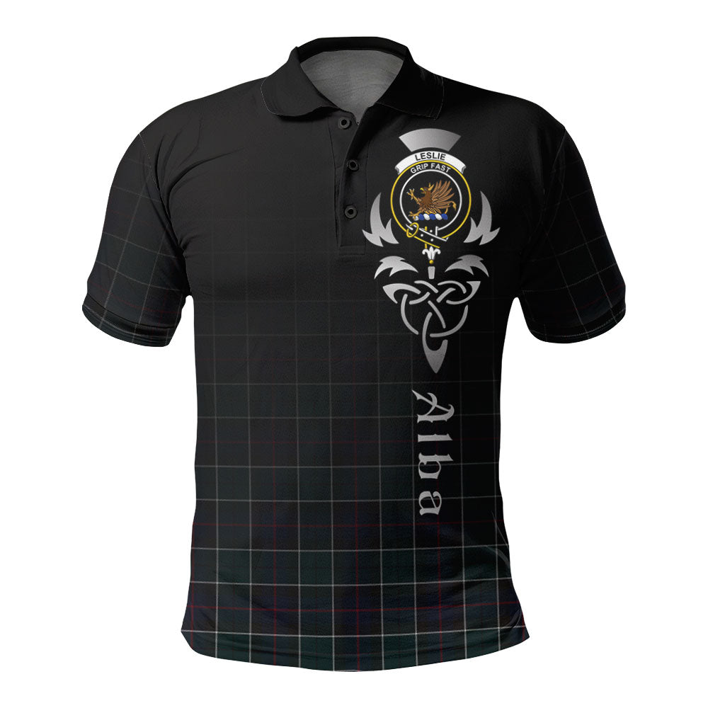 Leslie Hunting Modern Tartan Polo Shirt - Alba Celtic Style