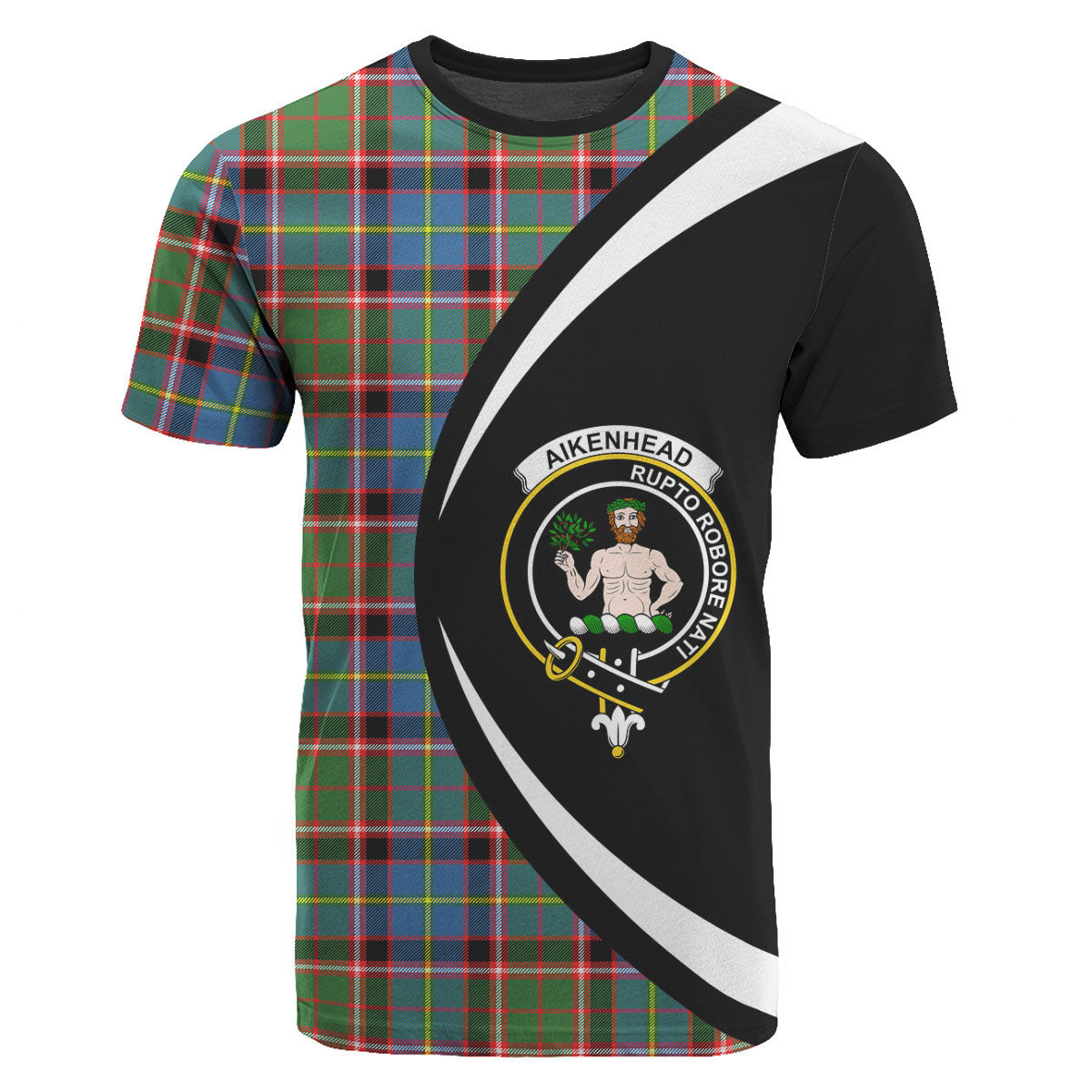 Aikenhead Tartan Crest T-shirt - Circle Style