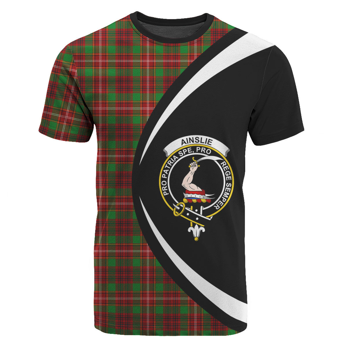 Ainslie Tartan Crest T-shirt - Circle Style