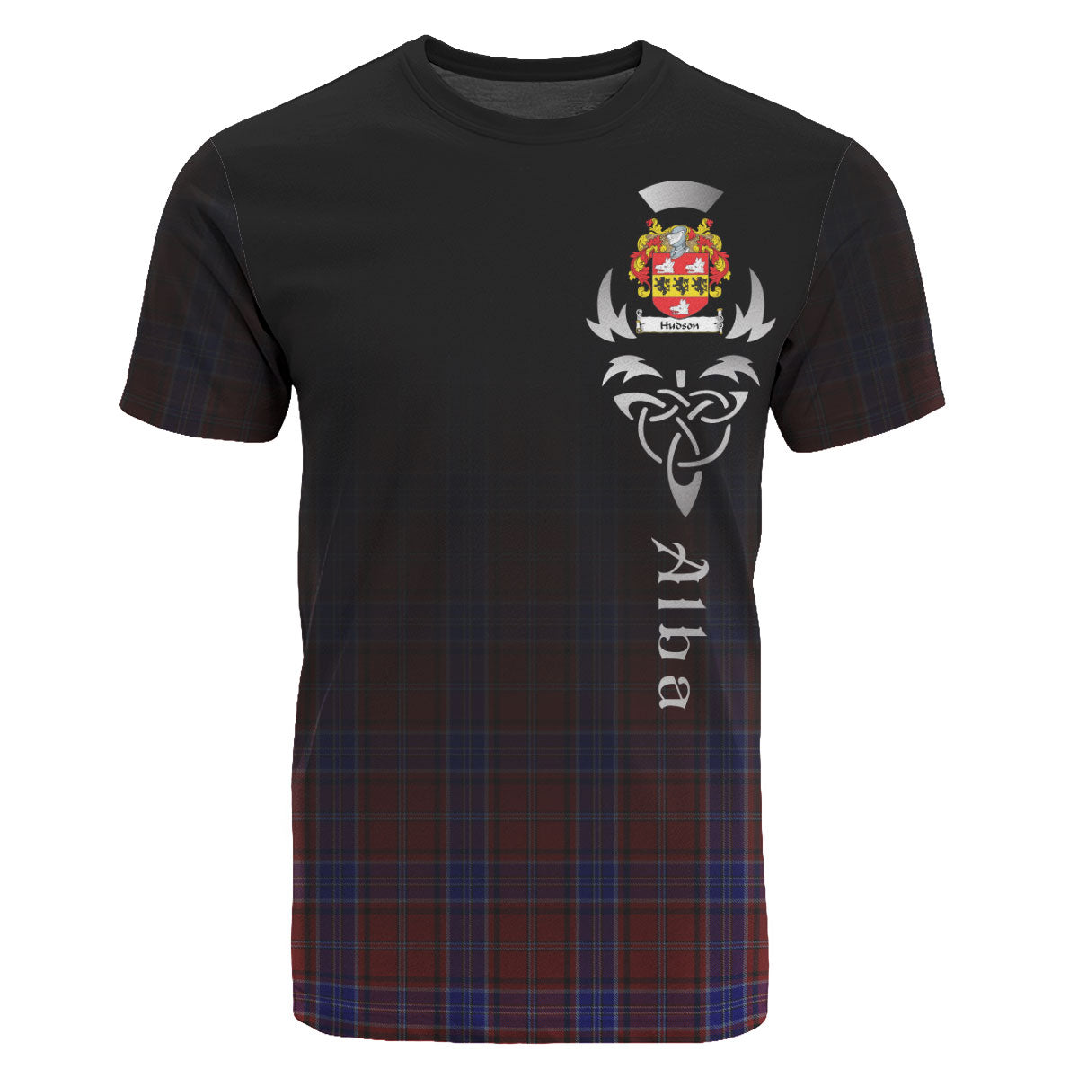 Hudson Tartan Crest T-shirt - Alba Celtic Style