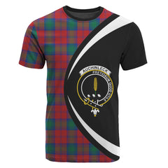Auchinleck Tartan Crest T-shirt - Circle Style