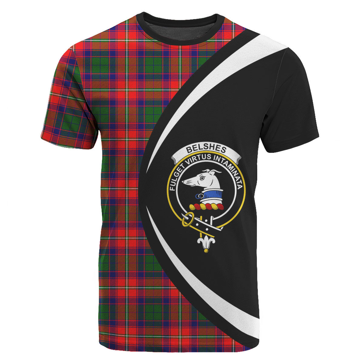 Belshes Tartan Crest T-shirt - Circle Style