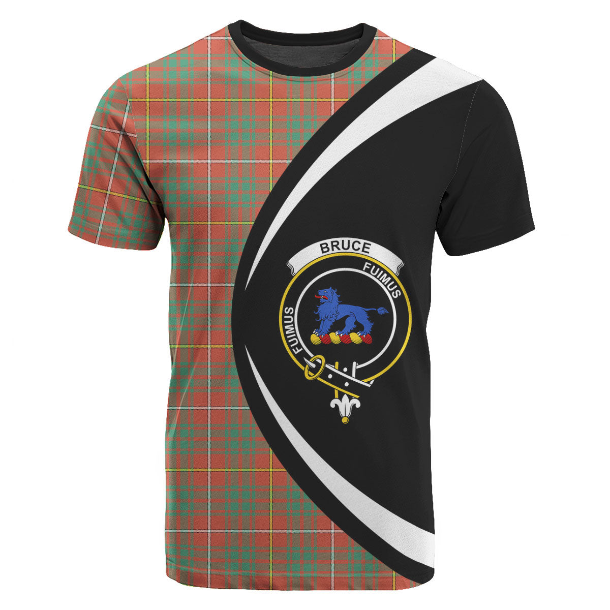 Bruce Ancient Tartan Crest T-shirt - Circle Style