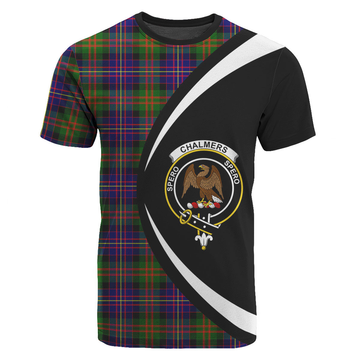 Chalmers (Balnacraig) Tartan Crest T-shirt - Circle Style
