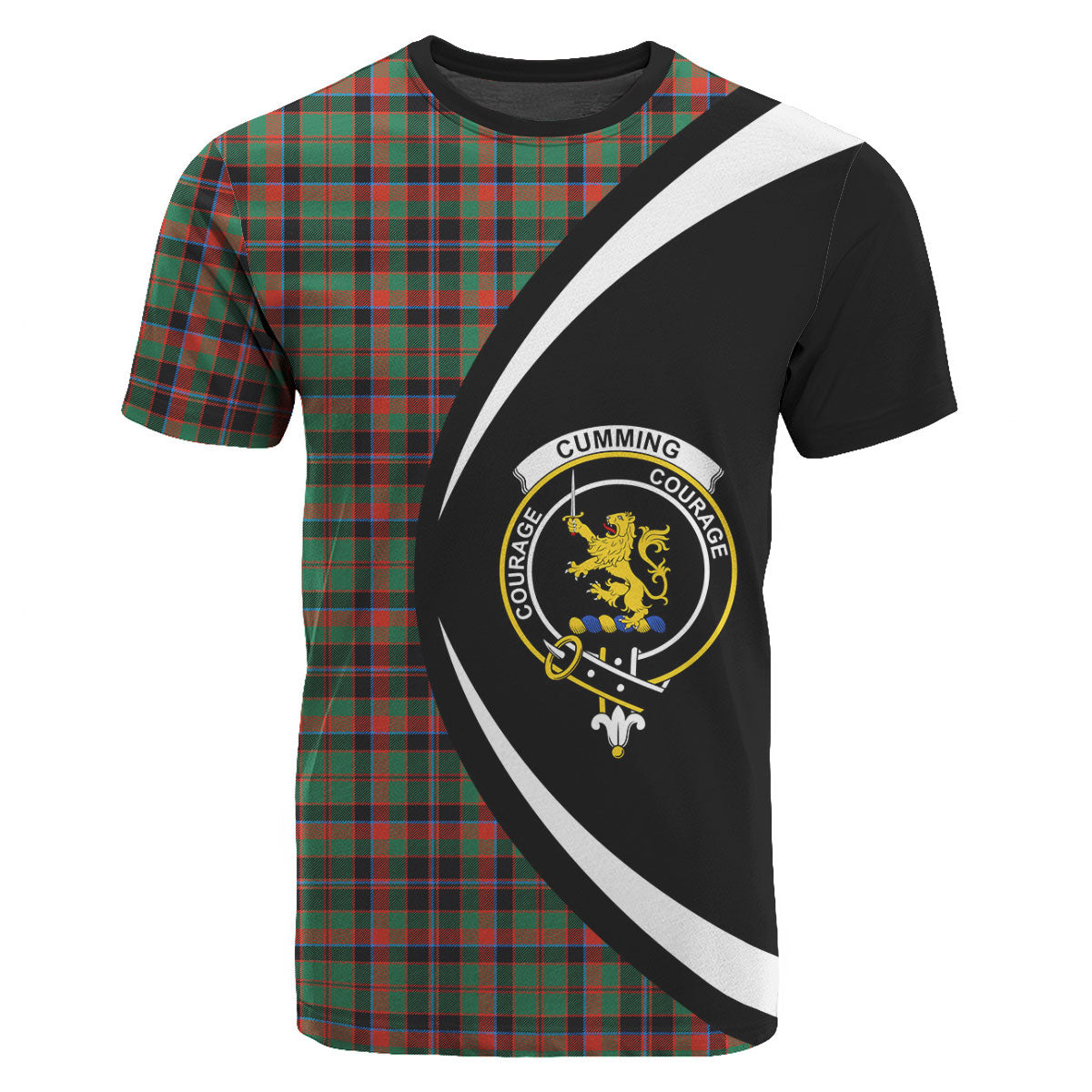 Cumming Hunting Ancient Tartan Crest T-shirt - Circle Style