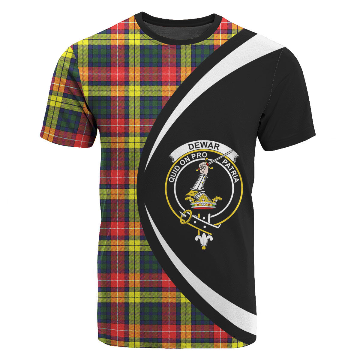 Dewar Tartan Crest T-shirt - Circle Style