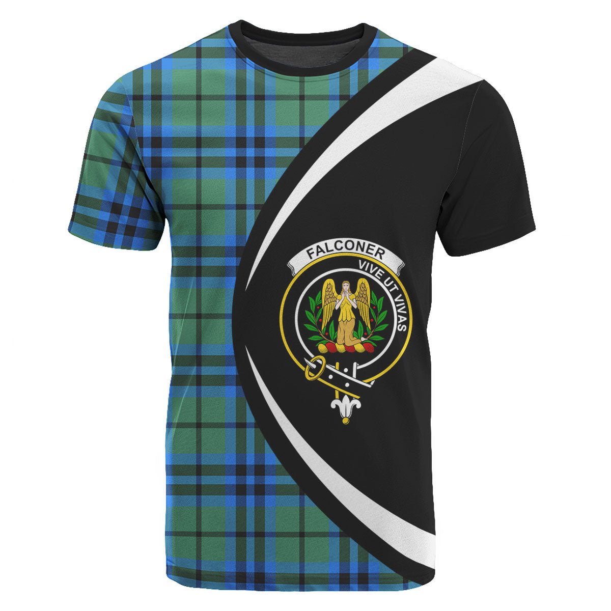 Falconer Tartan Crest T-shirt - Circle Style