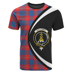 Galloway Red Tartan Crest T-shirt - Circle Style