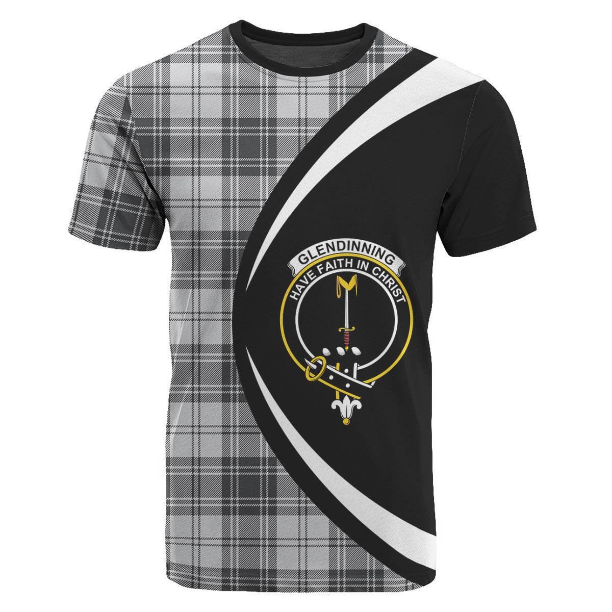 Glendinning Tartan Crest T-shirt - Circle Style