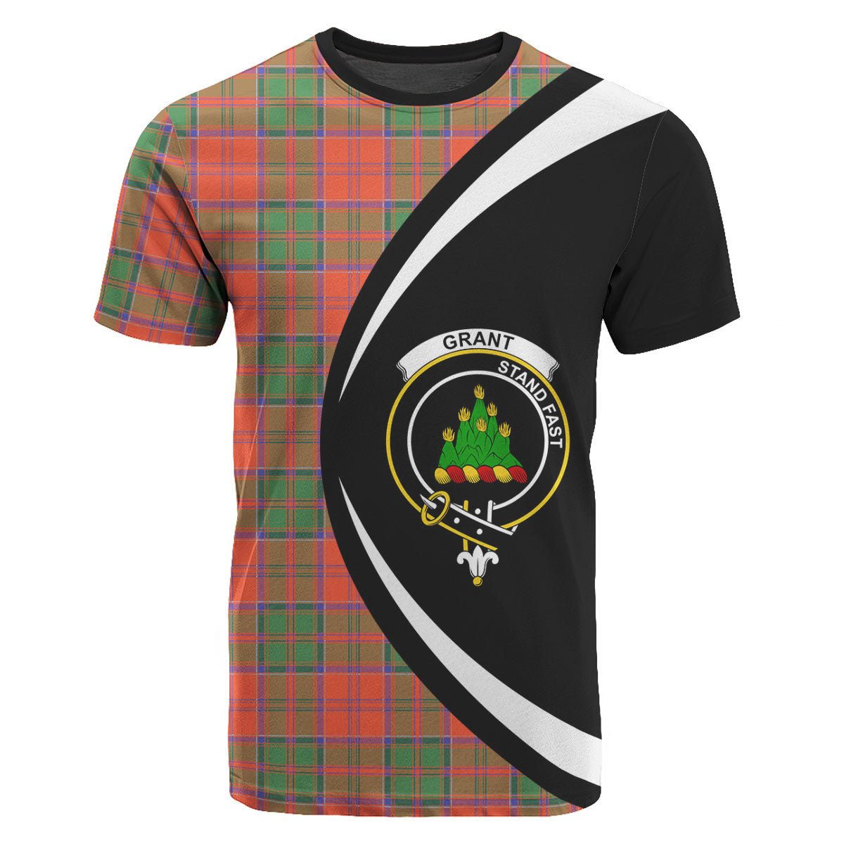 Grant Ancient Tartan Crest T-shirt - Circle Style