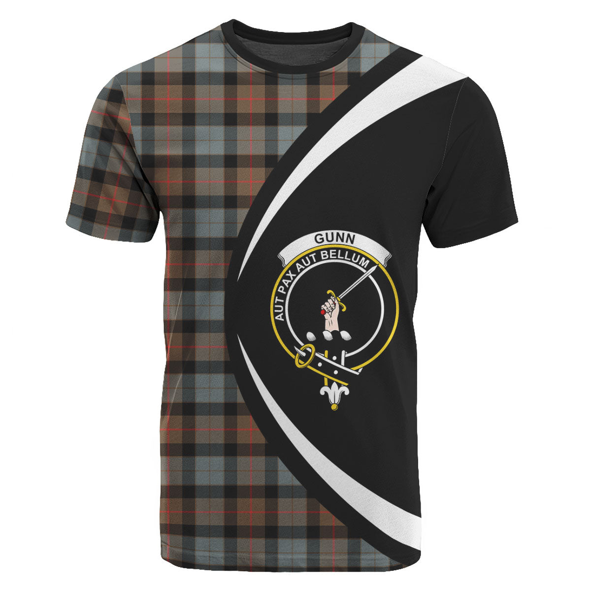 Gunn Weathered Tartan Crest T-shirt - Circle Style