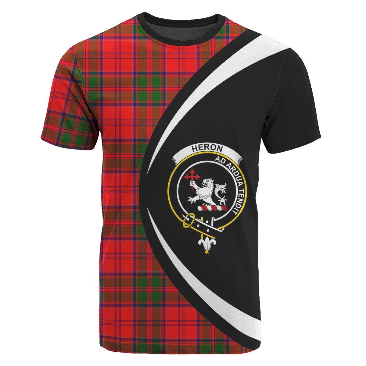 Heron Tartan Crest T-shirt - Circle Style