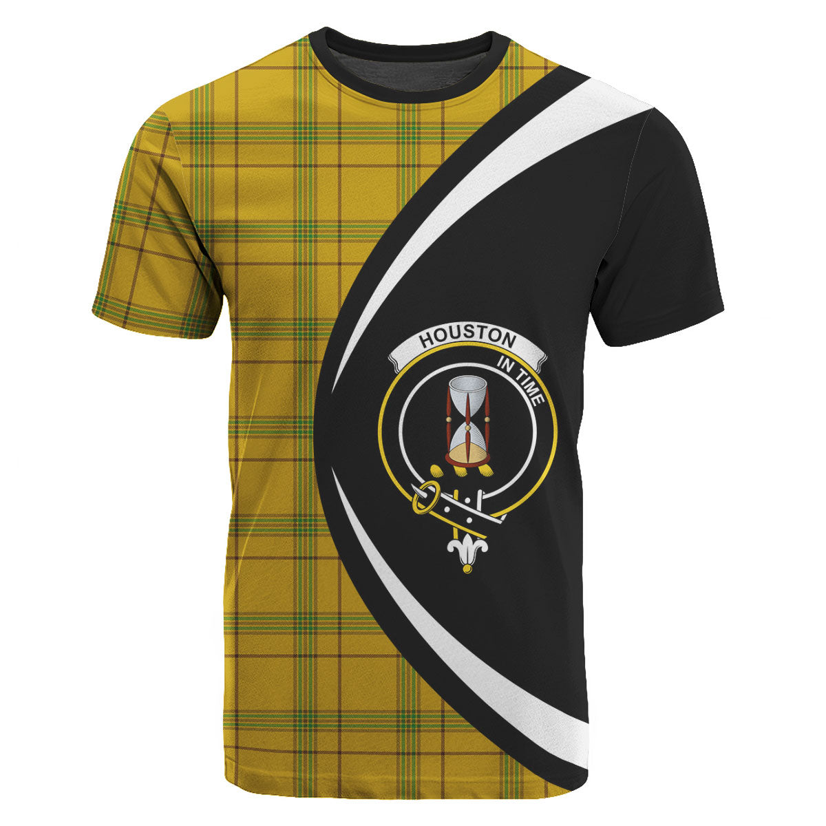 Houston Tartan Crest T-shirt - Circle Style