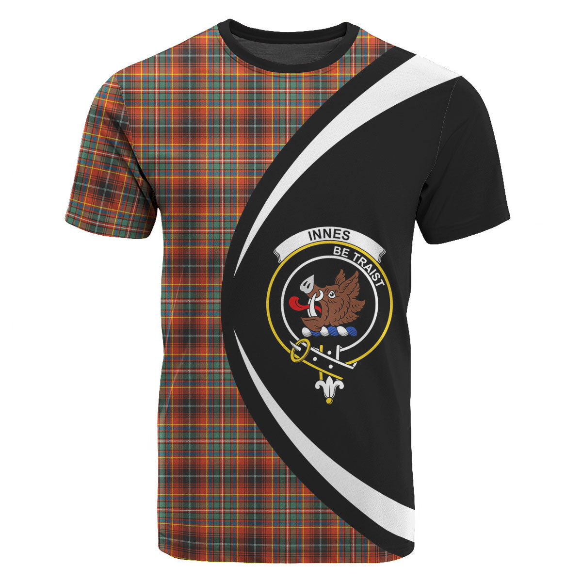 Innes Ancient Tartan Crest T-shirt - Circle Style