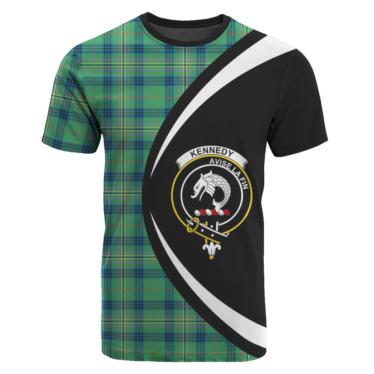 Kennedy Ancient Tartan Crest T-shirt - Circle Style