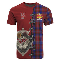 Hudson Tartan T-shirt - Lion Rampant And Celtic Thistle Style