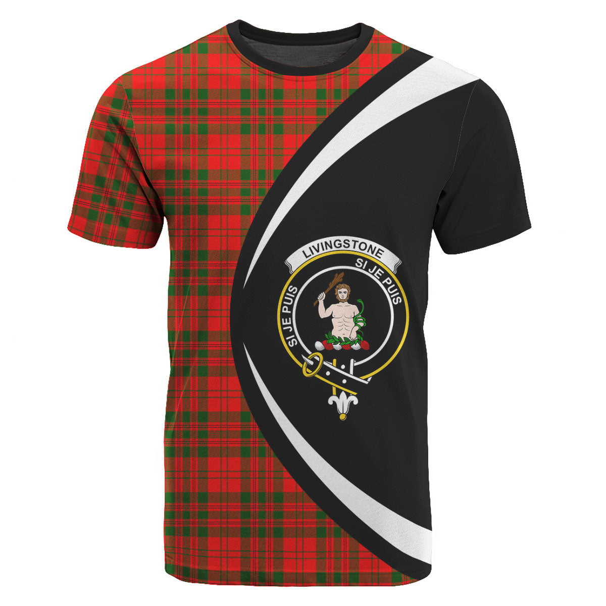 Livingstone Tartan Crest T-shirt - Circle Style