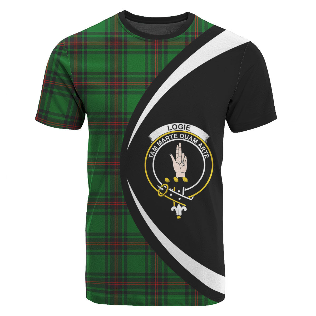 Logie Tartan Crest T-shirt - Circle Style