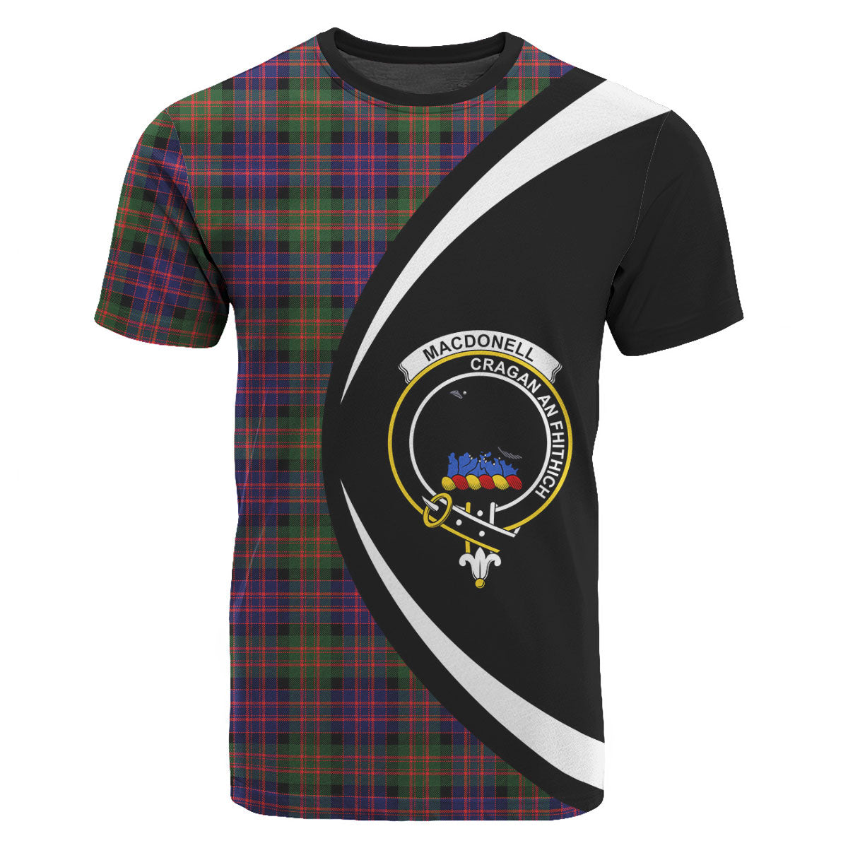 MacDonnell of Glengarry Modern Tartan Crest T-shirt - Circle Style