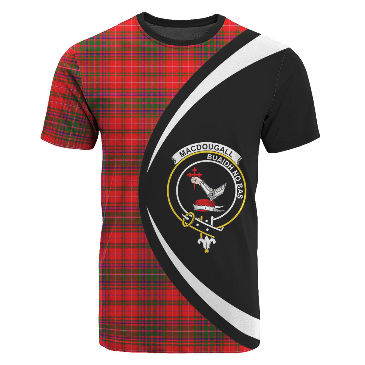 MacDougall Modern Tartan Crest T-shirt - Circle Style