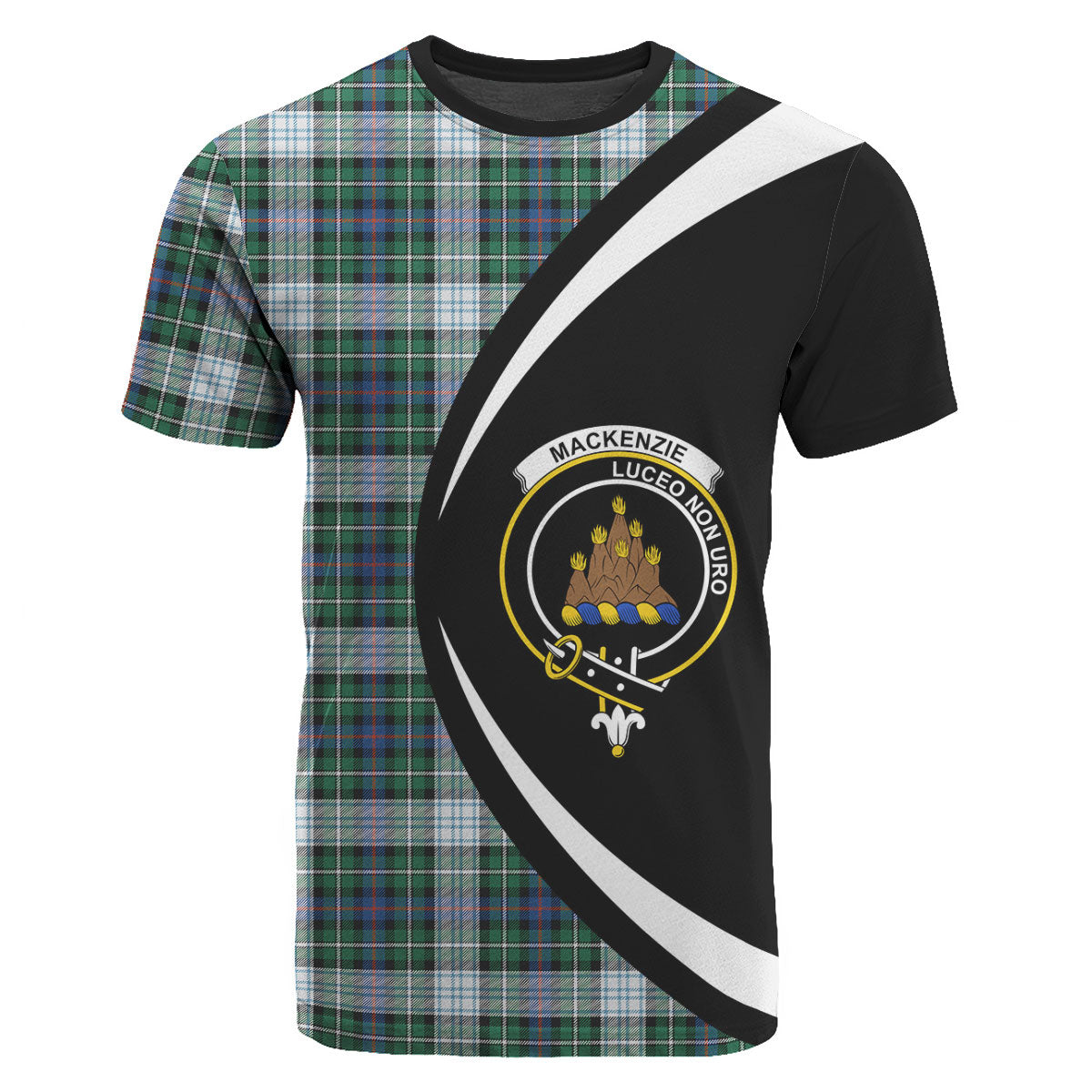 MacKenzie Dress Ancient Tartan Crest T-shirt - Circle Style