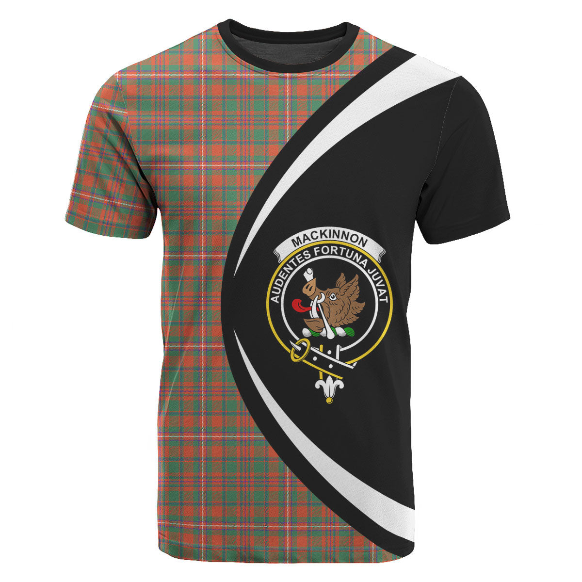 MacKinnon Ancient Tartan Crest T-shirt - Circle Style