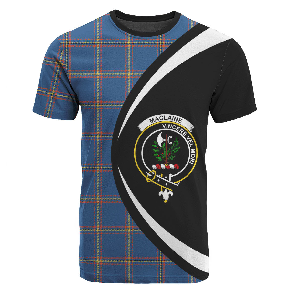 MacLaine of Loch Buie Hunting Ancient Tartan Crest T-shirt - Circle Style