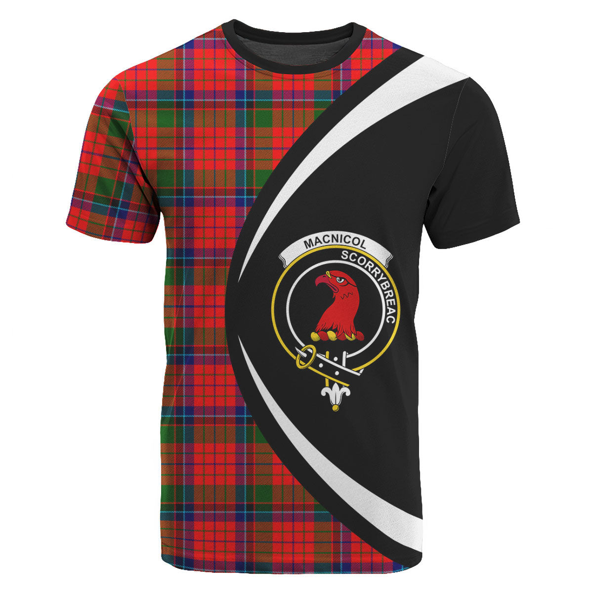 MacNicol (of Scorrybreac) Tartan Crest T-shirt - Circle Style