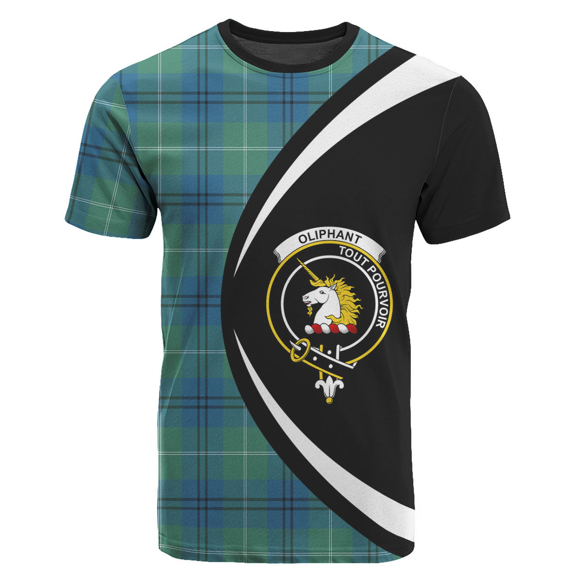 Oliphant Ancient Tartan Crest T-shirt - Circle Style