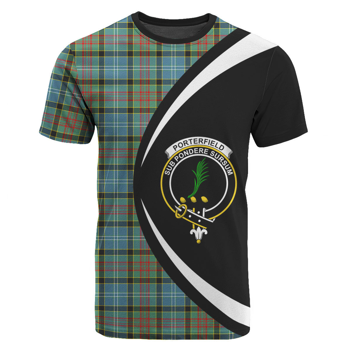 Porterfield Tartan Crest T-shirt - Circle Style