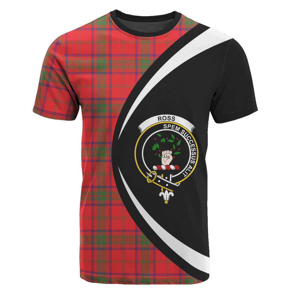 Ross Modern Tartan Crest T-shirt - Circle Style