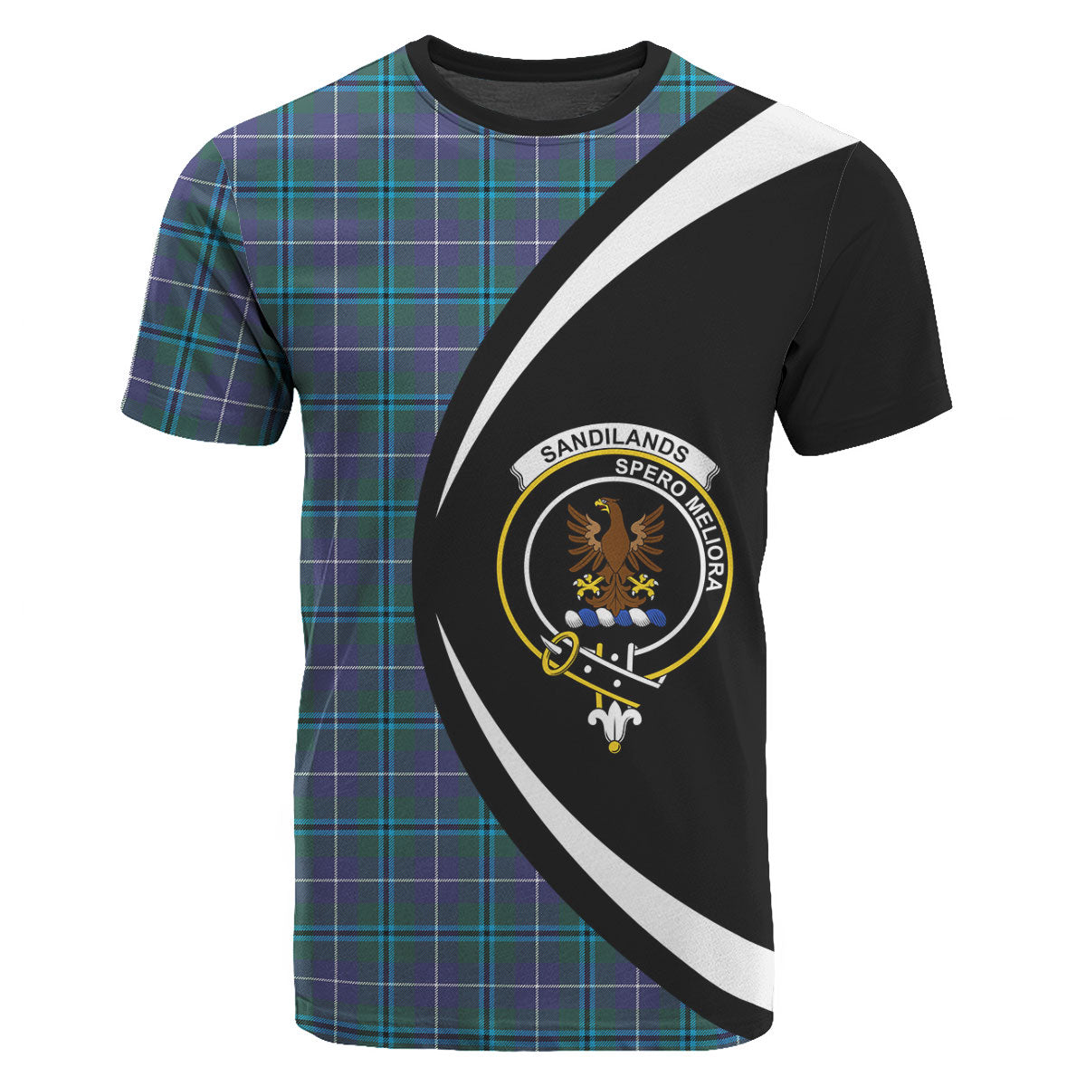 Sandilands Tartan Crest T-shirt - Circle Style