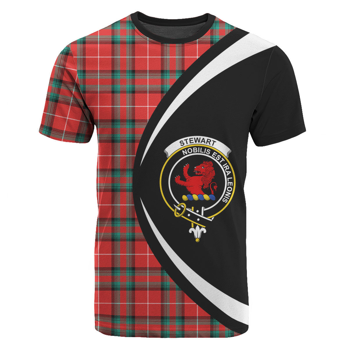 Stewart (Stuart) of Bute Tartan Crest T-shirt - Circle Style