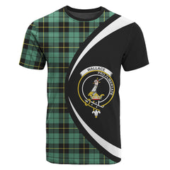 Wallace Hunting Ancient Tartan Crest T-shirt - Circle Style