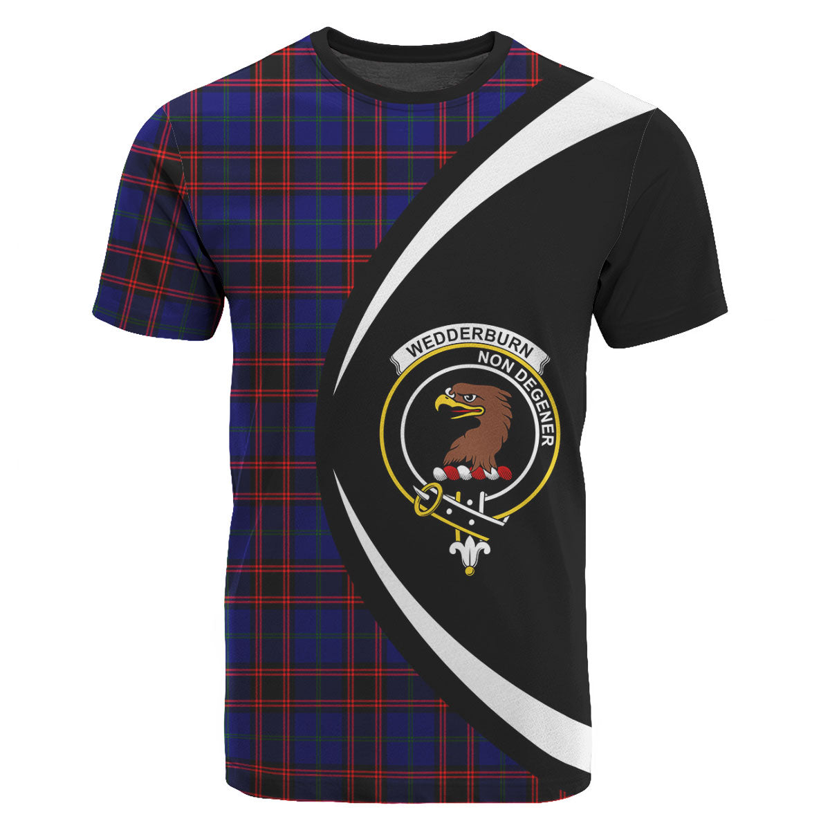 Wedderburn Tartan Crest T-shirt - Circle Style