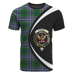 Wishart Hunting Tartan Crest T-shirt - Circle Style