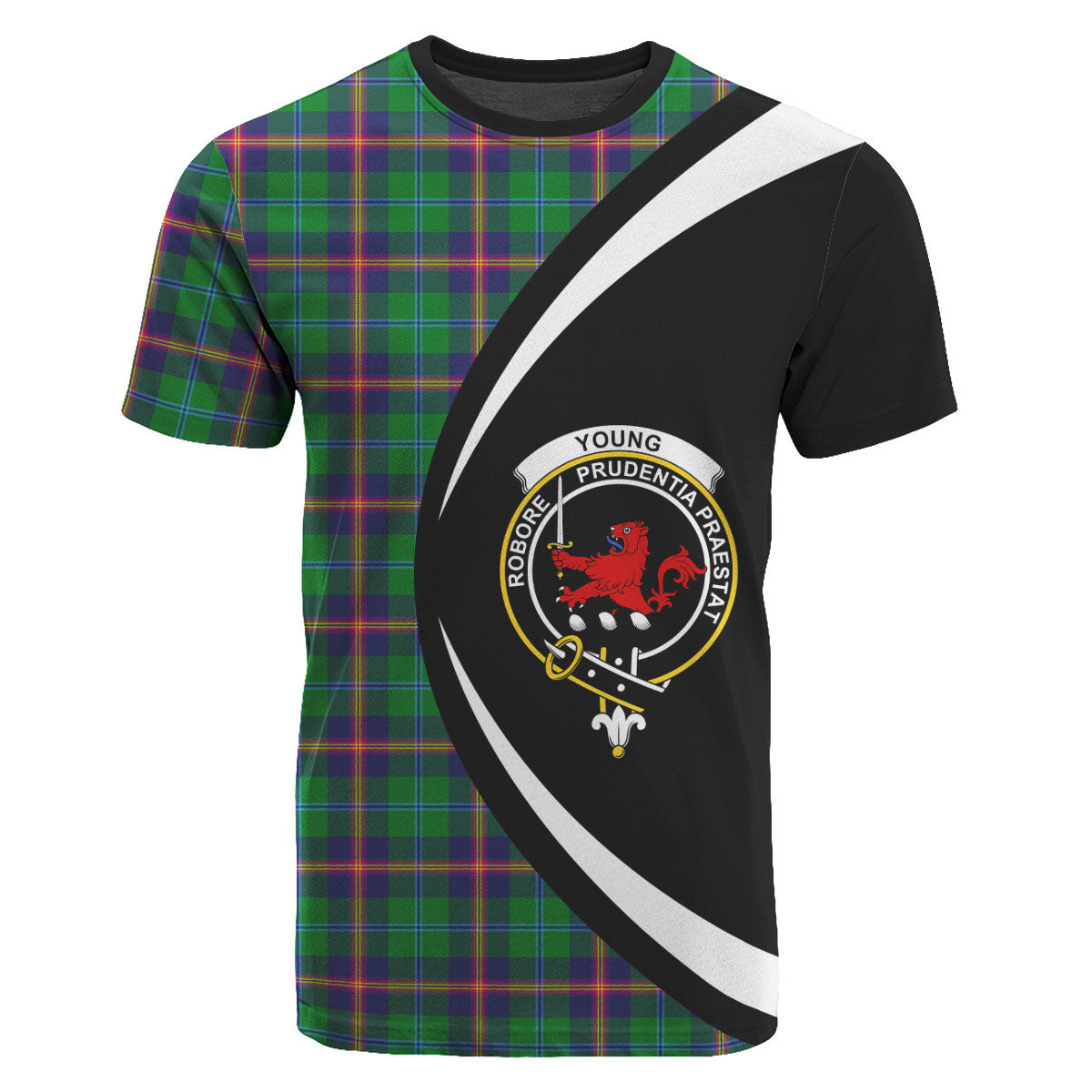 Young Modern Tartan Crest T-shirt - Circle Style