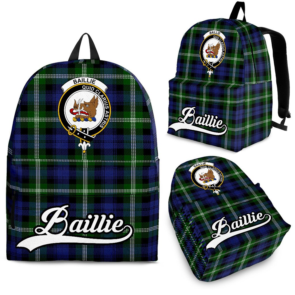 Baillie Family Tartan Crest Backpack