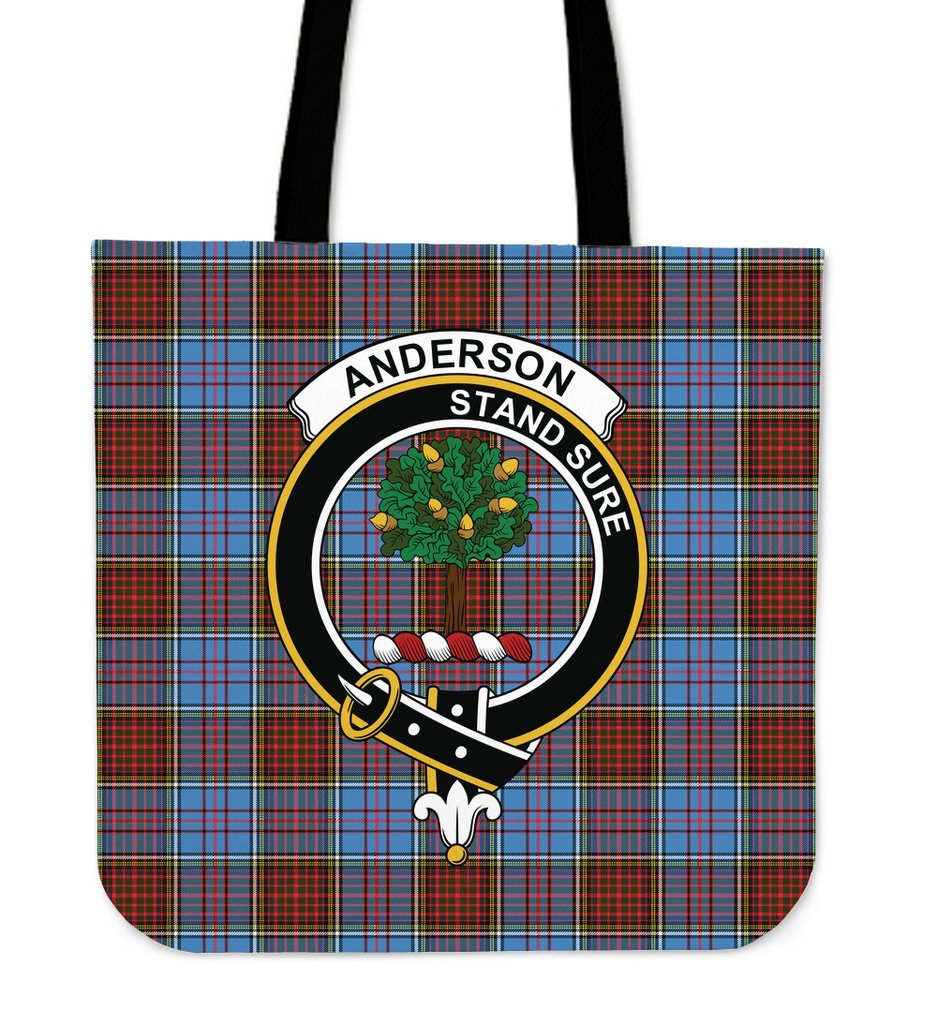 Anderson Modern Tartan Crest Tote Bag