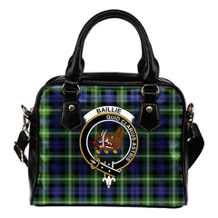 Baillie Modern Tartan Crest Shoulder Handbags