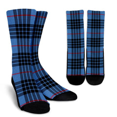 MacKay Blue Tartan Crew Socks