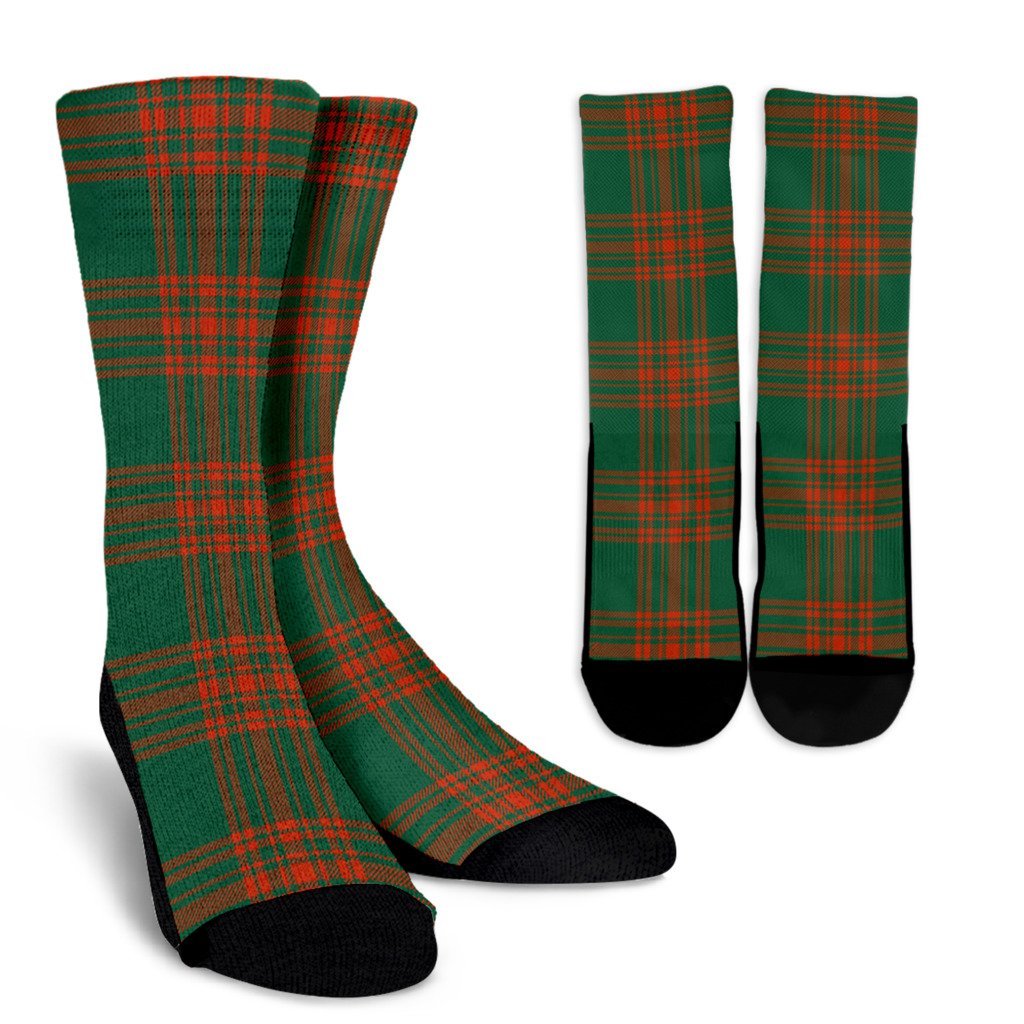 Menzies Green Ancient Tartan Crew Socks