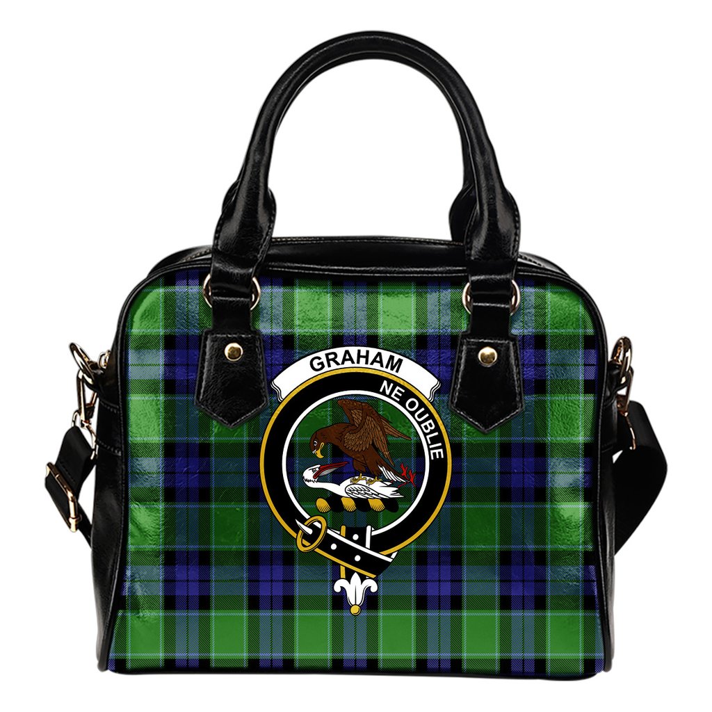 Graham of Menteith Modern Tartan Crest Shoulder Handbags