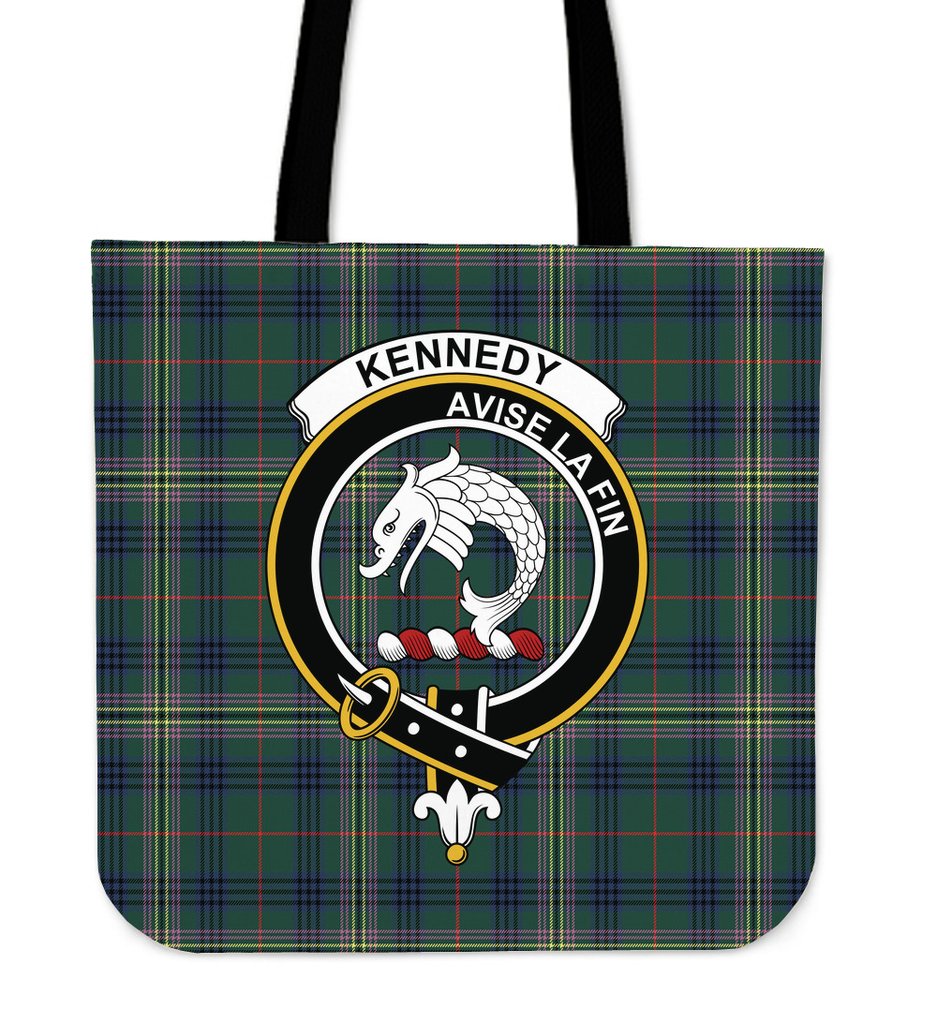 Kennedy Modern Tartan Crest Tote Bag