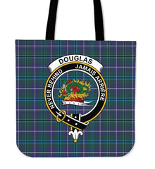 Douglas Modern Tartan Crest Tote Bag