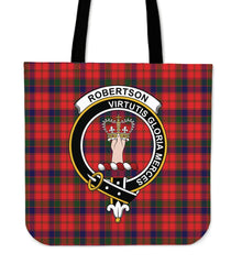 Robertson Modern Tartan Crest Tote Bag