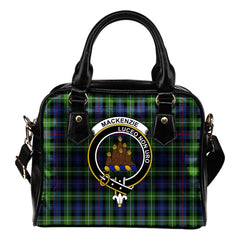 Mackenzie Family Modern Tartan Crest Shoulder Handbags