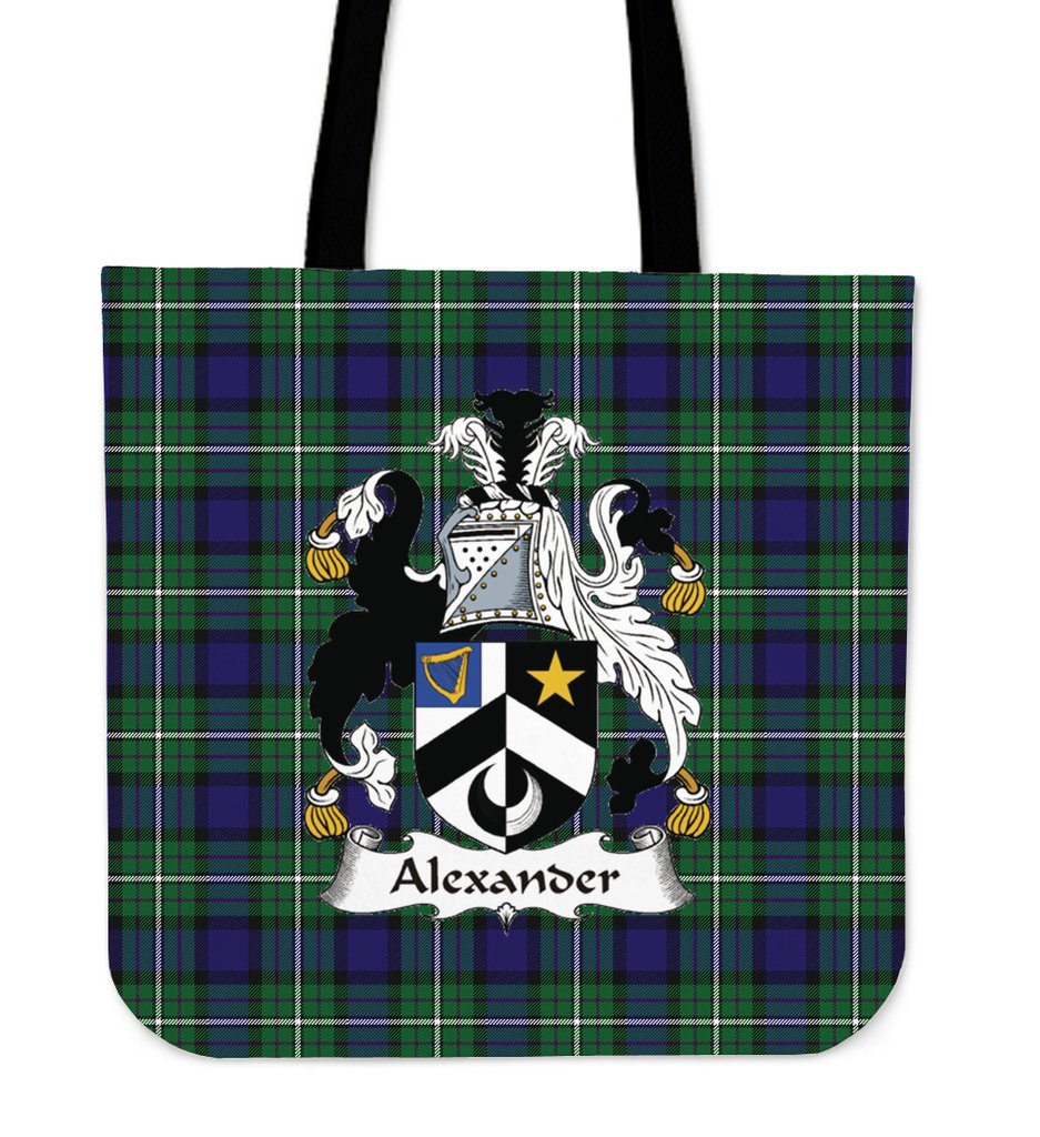 Alexander Family Tartan Crest Tote Bag
