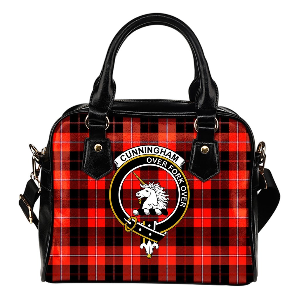 Cunningham Modern Tartan Crest Shoulder Handbags