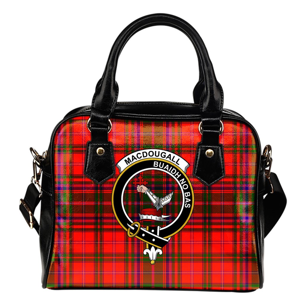 Macdougall Family Modern Tartan Crest Shoulder Handbags